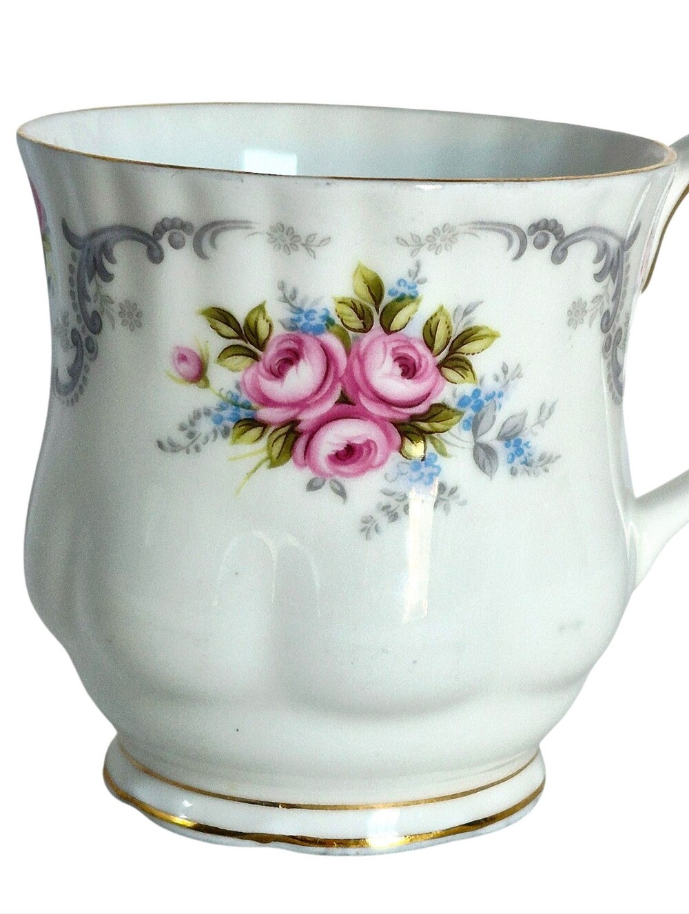 VINTAGE Royal Albert Tranquility Mug Bone China Pink Roses England Discontinued
